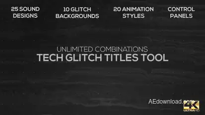 Tech Glitch Titles Tool Video Displays template preview