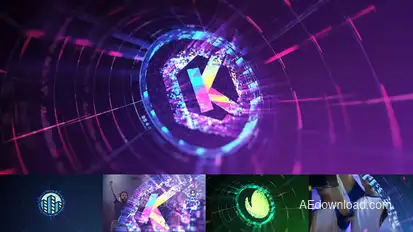 Tech Logo Transition and End V2 Video Displays template preview