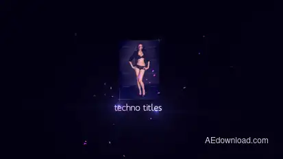 Techno Titles Video Displays template preview