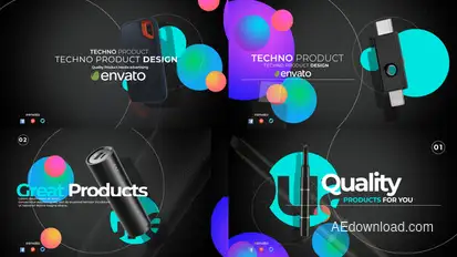 Technologic Product Promo Video Displays template preview