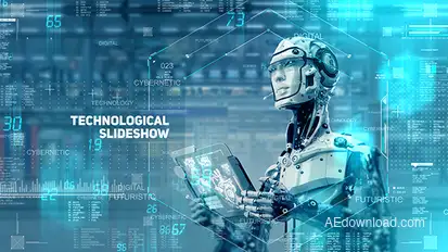 Technological Slideshow Video Displays template preview