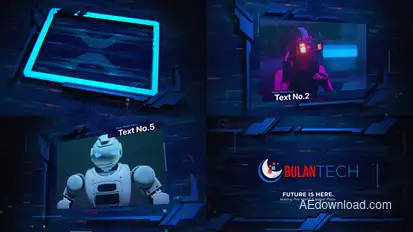 Technology Slideshow Video Displays template preview