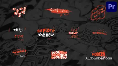 Text Design Titles | Premiere Pro MOGRT Premiere Pro template preview