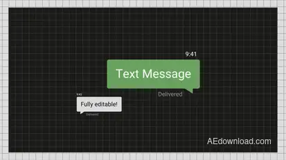 Text Message Premiere Pro template preview
