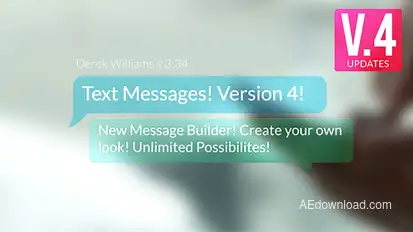 Text Messages Premiere Pro template preview