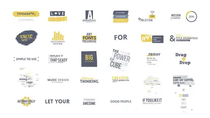 Texts Animation Bundle Pack 2 Video Displays template preview