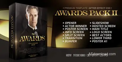 The Awards Pack II Video Displays template preview