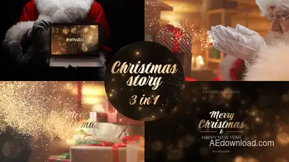 The Big Christmas Story. Christmas Logo 3 in 1 Video Displays template preview