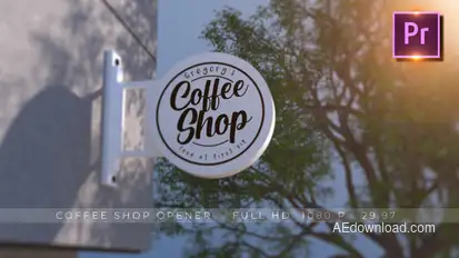 The Coffee Shop Opener PRO Premiere Pro template preview