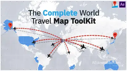 The Complete World Travel Map ToolKit Video Displays template preview