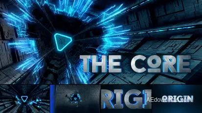 The Core - Cinematic Sci-Fi Logo Reveal Video Displays template preview
