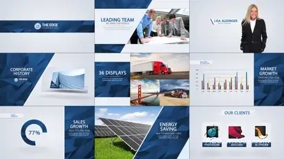 The Edge - Corporate Video Package Video Displays template preview