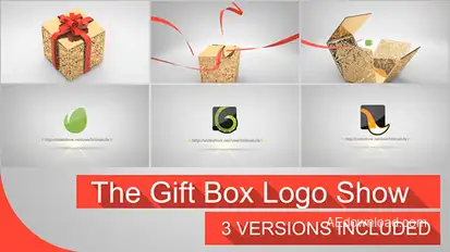 The Gift Box Logo Video Displays template preview