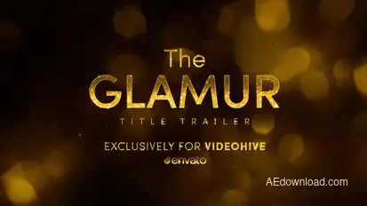The Glamur Title Trailer Video Displays template preview