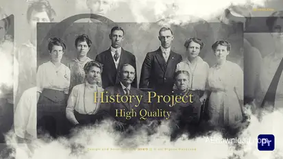 The History Premiere Pro template preview