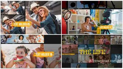 The Life Premiere Pro template preview