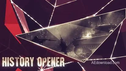 The military slideshow Video Displays template preview