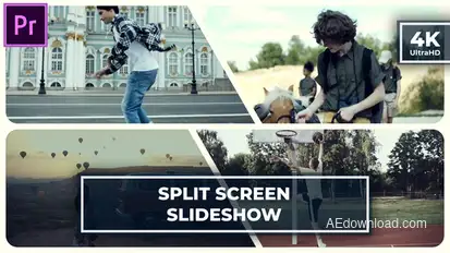 The Multiscreen Opener | Split Screen Gallery | Dynamic Intro MOGRT for Premier Pro Premiere Pro template preview