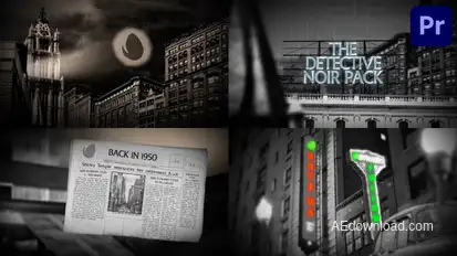 The Noir Pack for Premiere Pro Premiere Pro template preview