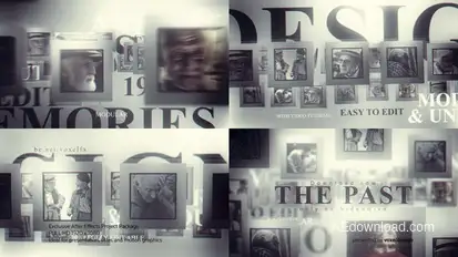 The Past Memories Opener Video Displays template preview