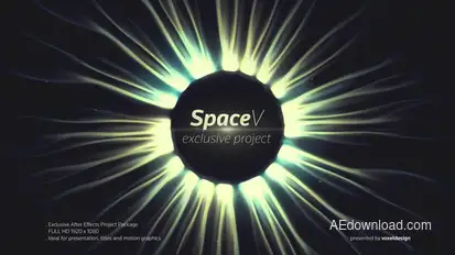 The SpaceV Titles Video Displays template preview