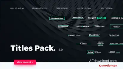 The Titles Video Displays template preview