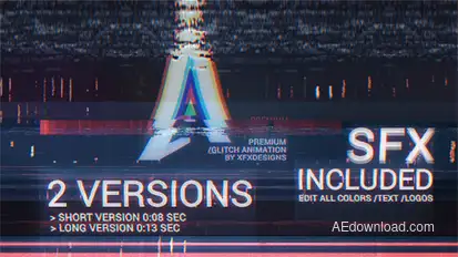 The Ultimate Glitch Logo Intro V2 | Fatal Error Video Displays template preview
