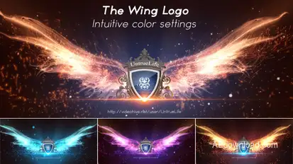 The Wing Logo Video Displays template preview