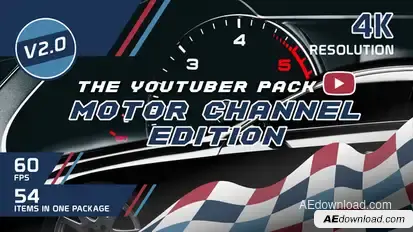The YouTuber Pack - Motor Channel Edition V2.0 Video Displays template preview