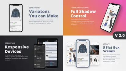 TheX - App Presentation Kit Video Displays template preview