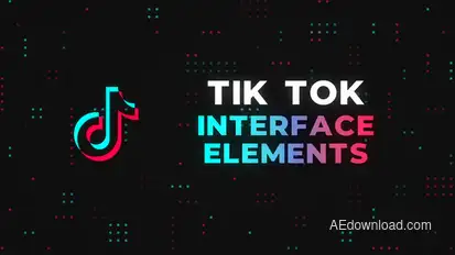 Tik Tok Interface Elements - Premiere Pro Video Displays template preview