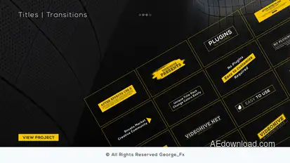 Titles & Transitions Video Displays template preview