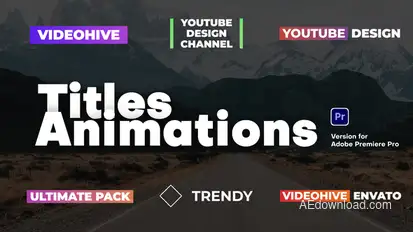 Titles Animations Premiere Pro template preview