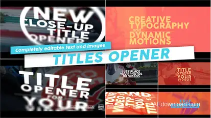 Titles Opener Video Displays template preview