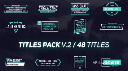 Titles Pack V.2 Video Displays template preview
