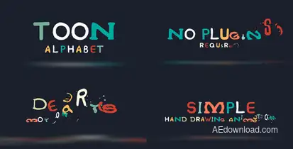 Toon Alphabet Video Displays template preview