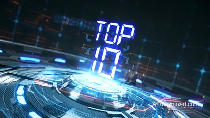 Top 10 Countdown Transitions Video Displays template preview