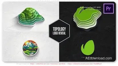 Topology Logotype Animation Premiere Pro template preview