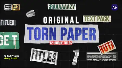 Torn Paper Titles Titles template preview