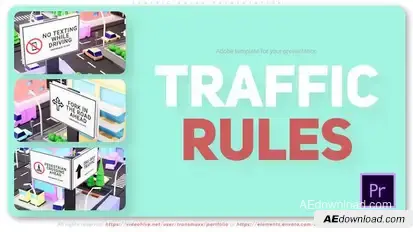 Traffic Rules Presentation Premiere Pro template preview