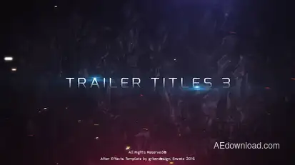 Trailer Titles 3 Video Displays template preview