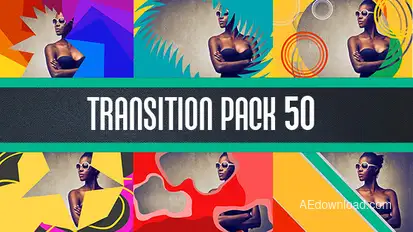 Transition pack 50 Video Displays template preview