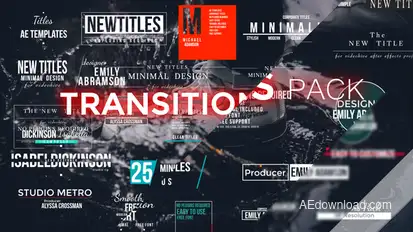 Transitions Pack Video Displays template preview