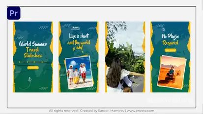 Travel Instagram Story MOGRT Premiere Pro template preview