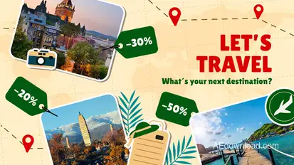 Travel Opener MOGRT Premiere Pro template preview