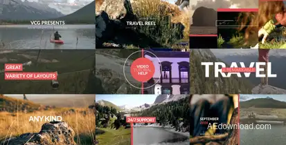 Travel Promo Video Displays template preview