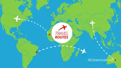 Travel Routes Maker Video Displays template preview