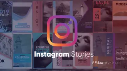 Trendy Instagram Stories Pack Video Displays template preview