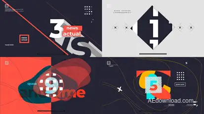 Tv News Countdown Video Displays template preview