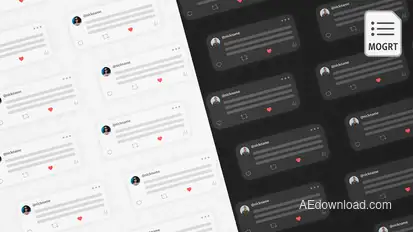 Twitter X Social Media Logo Intro - MOGRT Premiere Pro template preview